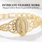 📿🔥 PROMO -50% LIMITÉE ! Bracelet Vierge Marie Femme Plaqué Or – Médaillon Dévotion Élégant, Filigrane Fleurs Creuses Géométrique Artisanat Raffiné, Cuivre Haute Qualité · Cadeau Foi · 2 Styles ✨