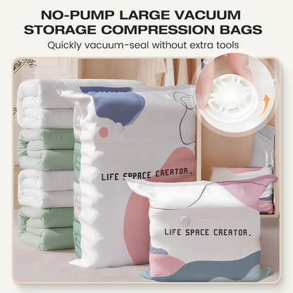 🧳 PROMO FLASH : 50% DE RÉDUCTION ! ⚡ Grand Sac de Rangement Sous Vide Compressible – Sans Pompe & Étanche – PA+PE for Gain de Place Jusqu'à 80% ✨