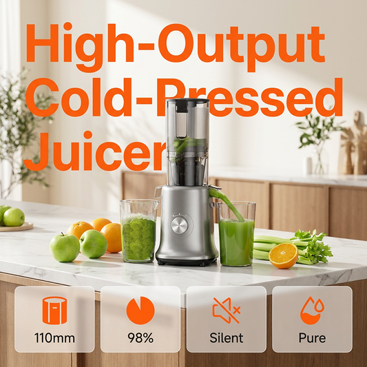 🍊🍹✨ PROMO FLASH 50% ! Extracteur de Jus à Froid Ultra Puissante 2026 – Goulet 110mm, Rendement 98%, Fonction Marche Arrière, 2 Modèles (Gris/Beige) ✨