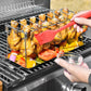 📢⏰🍗 PROMO FLASH 50% ! Support de Cuisson pour Cuisses de Poulet Rôti/Grillé – 14 Fentes, Acier Inoxydable, Plateau de Jus, Pliable, Parfait pour Four & Barbecue 🍖