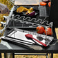 📢⏰🍗 PROMO FLASH 50% ! Support de Cuisson pour Cuisses de Poulet Rôti/Grillé – 14 Fentes, Acier Inoxydable, Plateau de Jus, Pliable, Parfait pour Four & Barbecue 🍖