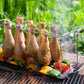 📢⏰🍗 PROMO FLASH 50% ! Support de Cuisson pour Cuisses de Poulet Rôti/Grillé – 14 Fentes, Acier Inoxydable, Plateau de Jus, Pliable, Parfait pour Four & Barbecue 🍖