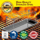 📢⏰🍗 PROMO FLASH 50% ! Support de Cuisson pour Cuisses de Poulet Rôti/Grillé – 14 Fentes, Acier Inoxydable, Plateau de Jus, Pliable, Parfait pour Four & Barbecue 🍖