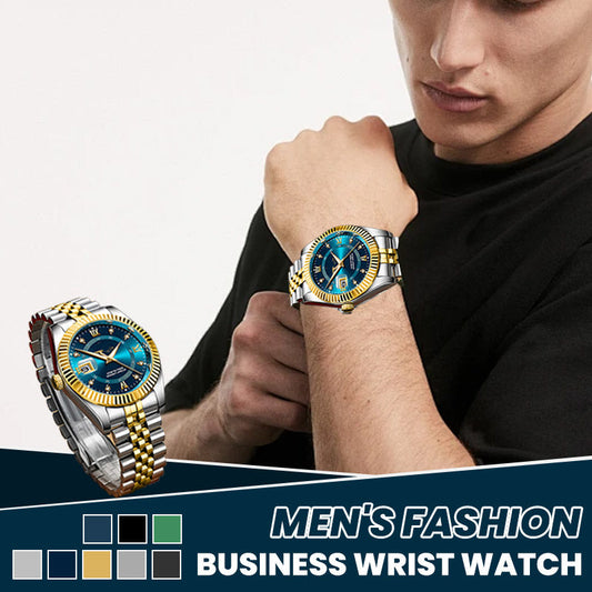 ⌚🤵 PROMO FLASH 50% ! Montre Homme d'Affaires en Acier Inox – Mouvement Quartz Suisse, Cadran Épuré, 8 Finitions (Doré/Argenté/Noir), Étanche, Style Classique & Intemporel ✨