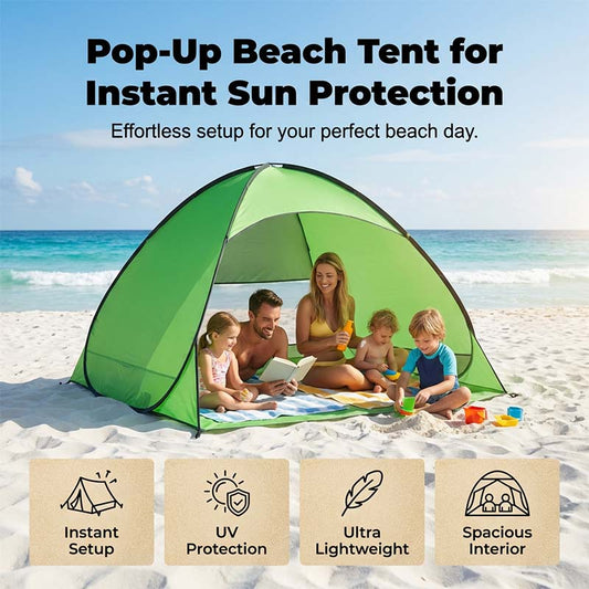 🔥🏖️ NOUVEAUTÉ 2026 50% ! Tente de Plage Pop-Up – Déploiement Automatique en 1 Seconde, Compacte & Légère, Protection UV 98%, Parfaite pour Famille & Voyage 🌊