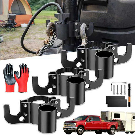🚛 PROMO FLASH : 50% DE RÉDUCTION ! Organisateur de Chaîne de Remorquage en Aluminium avec Support de Prise 7 Broches et Double Crochet, Montage Facile for un Rangement Sûr et Durable de votre Équipement de Remorque ✨