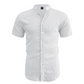 👔🏖️ PROMO FLASH 50% ! Chemise Homme Col Montant Tissu Froissé – Polyester Léger Respirant, Coupe Décontractée, 10 Couleurs, Tailles S-2XL ✨
