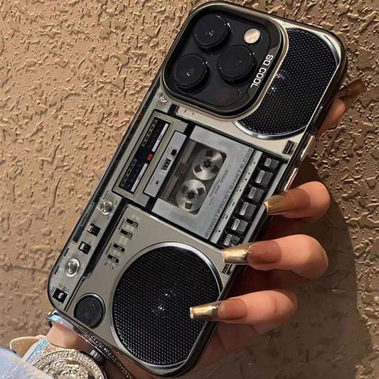 📼 PROMO FLASH : 50% DE RÉDUCTION ! Coque Téléphone Boombox Rétro en TPU – Design Cassette Années 80, Texture 3D en Relief, Rebords Surélevés Anti-Rayures for un Look Vintage qui Accompagne votre Quotidien ✨