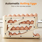 🥚 -50% ! 🧊 Organisateur de Rangement d’Œufs pour Réfrigérateur – PP – 32×18×7 cm – ~30 Œufs – Design à Gravité – Empilable – Blanc Cassé/Beige/Blanc 🥚