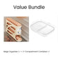 🥚 -50% ! 🧊 Organisateur de Rangement d’Œufs pour Réfrigérateur – PP – 32×18×7 cm – ~30 Œufs – Design à Gravité – Empilable – Blanc Cassé/Beige/Blanc 🥚