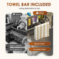 🔥🧽 PROMO FLASH 50% ! Organisateur d'Évier Multifonction – Porte-Éponge, Brosse & Torchon, Acier Carbone, Drainage Rapide, Gain de Place Maximal pour Cuisine ✨