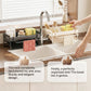 🔥🧽 PROMO FLASH 50% ! Organisateur d'Évier Multifonction – Porte-Éponge, Brosse & Torchon, Acier Carbone, Drainage Rapide, Gain de Place Maximal pour Cuisine ✨