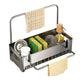 🔥🧽 PROMO FLASH 50% ! Organisateur d'Évier Multifonction – Porte-Éponge, Brosse & Torchon, Acier Carbone, Drainage Rapide, Gain de Place Maximal pour Cuisine ✨