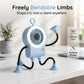 🤖🌀 PROMO FLASH 50% ! Ventilateur Bureau Robot Flexible LED – Membres Pliants, Affichage Numérique, USB-C, 5 Vitesses, 8 Coloris, Idéal Bureau & Maison 💡