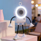 🤖🌀 PROMO FLASH 50% ! Ventilateur Bureau Robot Flexible LED – Membres Pliants, Affichage Numérique, USB-C, 5 Vitesses, 8 Coloris, Idéal Bureau & Maison 💡