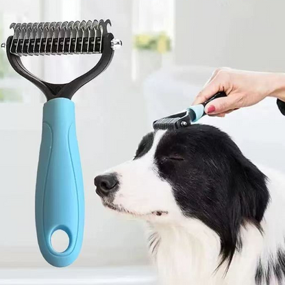 🎁🐱🐶 PROMO 1 ACHETÉ + 1 OFFERT ! Démêloir Double Face pour Animaux – Anti-Nœuds, Poils Morts, 2 Tailles, 2 Couleurs, Poignée Ergonomique, Facile à Nettoyer ✨