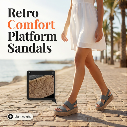 👡☁️ PROMO FLASH 50% ! Sandales Plate-Forme Femme Légères – Semelle Rembourrée, Antidérapantes, Brides Réglables, 7 Couleurs, Idéales Plage & Ville 🌊