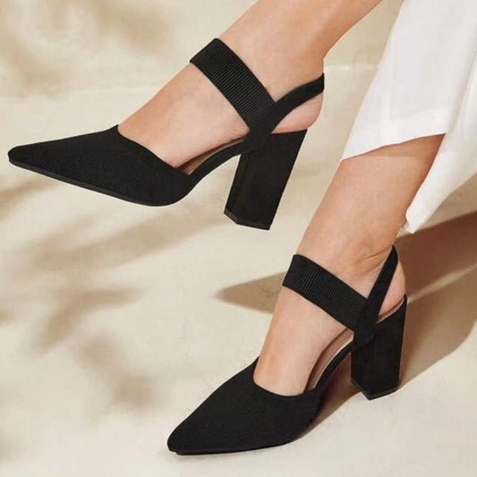 👠 PROMO LIMITÉE 50% DE RÉDUCTION ! ✨ Escarpins à Bride Arrière, Bout Pointu & Talon Carré – Confort Stable & Style Polyvalent 💃