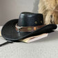 🤠 50% DE RÉDUCTION ! ✨ Chapeau de Cowboy Vintage – PU – Large Bord & Lanière Réglable for Plein Air