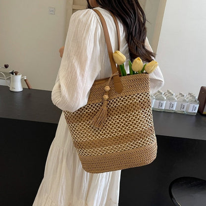 👒 PROMO LIMITÉE -50% ! 🏖️ Sac Bandoulière Paille Femme – Grande Capacité, Léger & Durable, Bretelles Confortables · Beige & Kaki · Plage, Vacances & Quotidien ✨