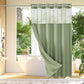🚿🛁 PROMO -50% ! Rideau de Douche Motif Waffle – Double Couche Imperméable, Accrochage Boutons-Pression Sans Anneaux, Fenêtre Transparente Lumineuse · 5 Coloris · 183×190cm ✨