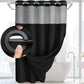 🚿🛁 PROMO -50% ! Rideau de Douche Motif Waffle – Double Couche Imperméable, Accrochage Boutons-Pression Sans Anneaux, Fenêtre Transparente Lumineuse · 5 Coloris · 183×190cm ✨