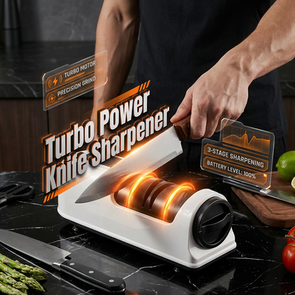 🔪⚡ PROMO FLASH 50% ! Aiguiseur Couteaux Électrique & Manuel 3 Étapes – Turbo, Double Mode, Compatible Universel, 2 Couleurs, Design Compact ✨