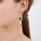 💎🔥 PROMO FLASH 50% ! Boucles d'oreilles Phoenix Étincelantes en Or Plaqué – Zirconia Cubique AAA, 2 Options (Saphir Bleu ou Perle), 6.9×1.2 cm, Cadeau Parfait pour Événements Spéciaux ✨