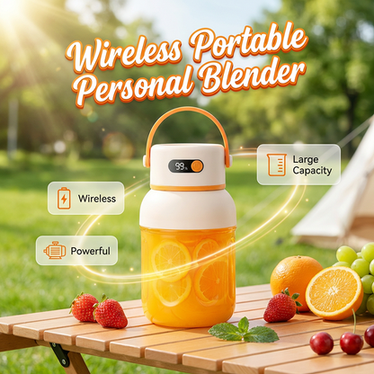 🥤 50% DE RÉDUCTION ! ⚡ Blender Personnel Portable pour Milkshakes & Smoothies – Rechargeable USB-C, Puissant & Sans Fil – Capacité 1000 ml, Lame Acier Multilames – Idéal pour Fitness, Bureau et Voyages 🍓
