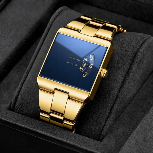 ⌚ PROMO LIMITÉE – 50% DE RÉDUCTION ! ✨ Montre Quartz Homme Cadran Carré – Acier Inox & Verre Minéral – Design Unique & Polyvalent for Look Audacieux