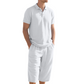 👔🌿 PROMO FLASH 50% ! Ensemble Homme Décontracté en Lin – Chemise & Pantalon, Respirant, 7 Couleurs, Taille S-3XL, Parfait pour l'Été & Vacances 🍃
