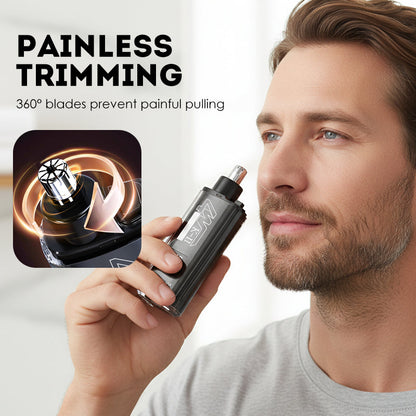 🔥 -50% ! ⏰ Tondeuse Nez et Oreilles avec Affichage LED – ABS – Lames Rotatives 360° & IPX7 pour Homme 🧔