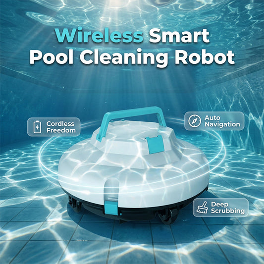 🌊🤖 PROMO FLASH 50% ! Robot Nettoyeur de Piscine Sans Fil – Aspiration Puissante, Navigation Intelligente, 28W, Charge Rapide, Filtre Facile à Nettoyer 🏊‍♂️