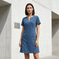 👗✨ PROMO FLASH 50% ! Robe Femme en Denim – Col en V, Manches Courtes, Coupe Décontractée, Tissu Léger & Polyvalent, Multi-Tailles pour l'Été & le Quotidien 🌞