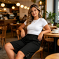 👖🌸 PROMO FLASH 50% ! Pantalon Capri Femme Décontracté – Taille Élastique, 6 Couleurs, 6 Tailles, Tissu Polyester Respirant, Parfait Quotidien & Sorties ✨