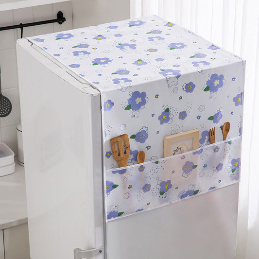 🏠 50% DE RÉDUCTION – OFFRE LIMITÉE ! 🎁 Housse Frigo avec Poches de Rangement – PEVA – Anti-Poussière & UV for Cuisine