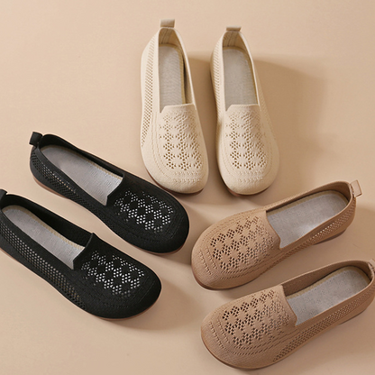 👟 50% DE RÉDUCTION ! 🧦 Chaussures Slip-On Fly-Knit Femme – Polyéthylène & Maille – Respirantes & Ultra-Flexibles for Marche & Voyage