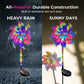 📢⏰🌈 PROMO -50% ! Lampe de Jardin Éolienne Solaire Arc-en-ciel – Rotation, LEDs Multicolores, Installation Facile