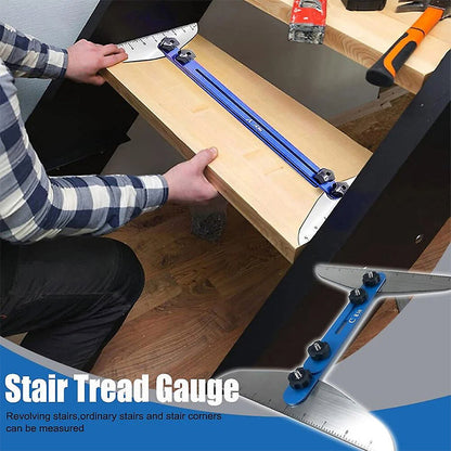 📏 PROMO LIMITÉE 50% DE RÉDUCTION ! 🔨 Outil de Gabarit pour Marches d'Escalier – 3 Tailles, 8 Pièces, en Alliage d'Aluminium Précision ⚒️