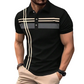 👕🌊 PROMO FLASH 50% ! Haut Homme à Manches Courtes Rayé – Col Claudine, Tissu Polyester Respirant & Infroissable, Coupe Ajustée Sportive, 5 Couleurs, Parfait pour l'Été & le Quotidien ✨