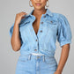 🌞🛍️ NOUVELLE COLLECTION : PROMO FLASH 50% ! Veste Jean Femme Taille Crop & Manches Gigot – Denim Souple, Coupe Flatteuse, Style Vintage Moderne 👒