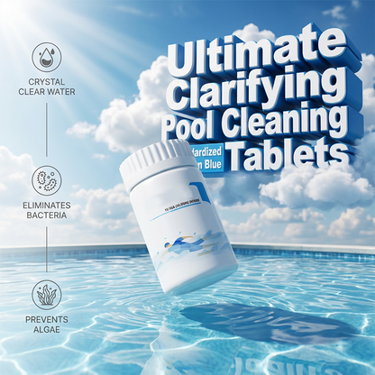 🍃💦 PROMO EXCEPTIONNELLE : ACHETEZ 1, LE 2ÈME À -50% ! Comprimés de Traitement pour Piscine Crystal Clear – Formule Dioxyde de Chlore, Action de Clarification & Désinfection, 1 comprimé pour 160-400kg d'Eau ✨