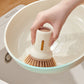 🔥 -50% IMMÉDIAT ! 🍳 Ensemble de Brosses à Casserole Pivotantes à Suspendre – Manche Long Réglable 6 Positions & Manche Court Anti-Fuite – Poils Courbés pour un Nettoyage Efficace – Idéal pour Casseroles, Poêles et Éviers – Blanc et Beige 🧽✨