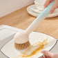 🔥 -50% IMMÉDIAT ! 🍳 Ensemble de Brosses à Casserole Pivotantes à Suspendre – Manche Long Réglable 6 Positions & Manche Court Anti-Fuite – Poils Courbés pour un Nettoyage Efficace – Idéal pour Casseroles, Poêles et Éviers – Blanc et Beige 🧽✨