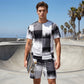 🎨 PROMO LIMITÉE 50% DE RÉDUCTION ! 👔 Ensemble T-shirt & Short Imprimé Abstrait pour Homme – Look Moderne & Confortable 🕶
