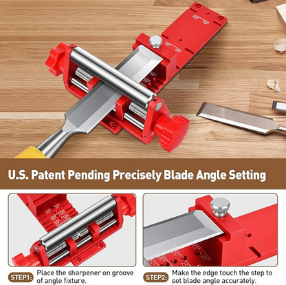 📢🔪 PROMO FLASH 50% ! Guide d'Affûtage de Précision pour Ciseaux & Lames de Rabot – Réglage Angle 15-45°, Compatible Largeur 2.5-71mm, Construction Aluminium Robuste ⚒️