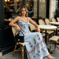 👗 PROMO LIMITÉE 50% DE RÉDUCTION ! 🌸 Robe sans Manches Col V Imprimé Floral – Silhouette Fluide, Fente Latérale & Style Bohème 🌼