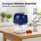 🧄 PROMO LIMITÉE -50% ! ⚡ Hachoir Électrique Compact – 1 Bouton, Lames Inox Premium, Démontable, Rechargeable Type-C · Ail, Gingembre & Légumes · Bleu & Vert Foncé 🍽️