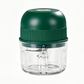 🧄 PROMO LIMITÉE -50% ! ⚡ Hachoir Électrique Compact – 1 Bouton, Lames Inox Premium, Démontable, Rechargeable Type-C · Ail, Gingembre & Légumes · Bleu & Vert Foncé 🍽️