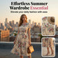 👗✨ PROMO FLASH -50% ! Robe Midi Plissée Imprimé Floral – Coupe Élégante, Taille Cintrée, Tissu Léger, Idéale Printemps & Été 🌸